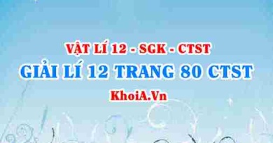 Giải Vật lí 12 trang 80 Chân trời Sáng tạo